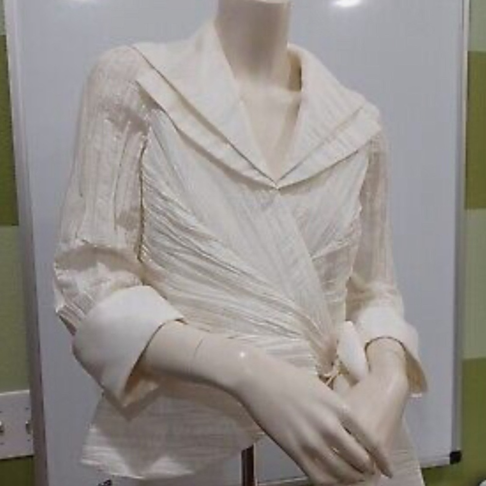 Susanna  Pleated Wrap Side Tie Blouse
